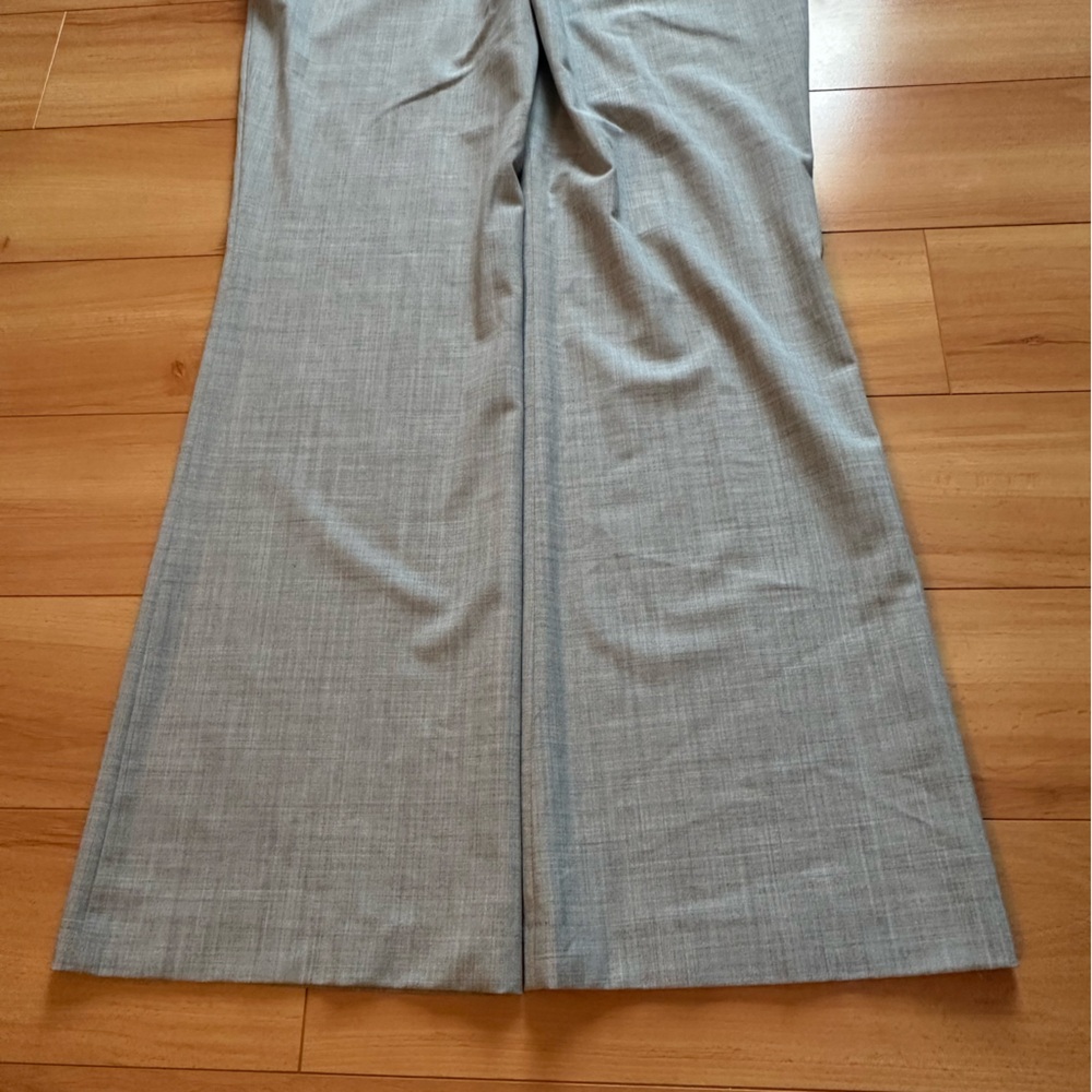 Express Women's Light Gray Wide Leg Pants trouser pants boot cut editor 10R - Picture 9 of 12